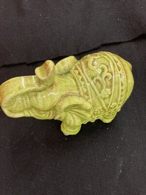 Ceramic Green Elephant #2314