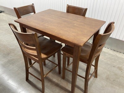 High-top Table w/ 6 chairs, top needs touch-ups #2322