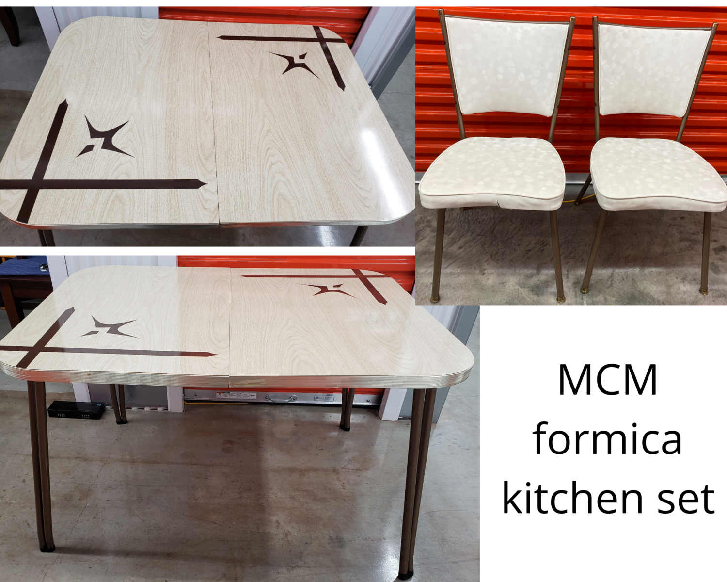 MCM Formica Table w/ 2 chairs, B.Brody #2118