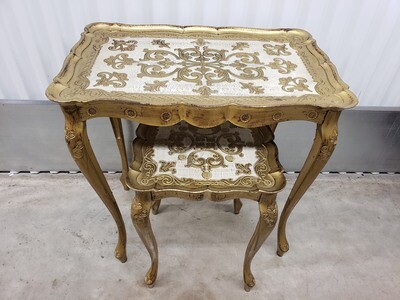 2-piece Nested Tables, ornate #2119