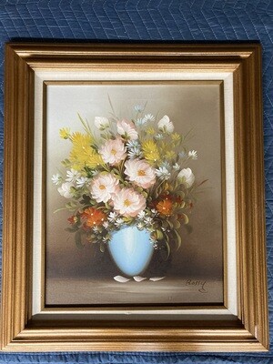 Vase of Flowers Oil on canvas, by Rossy #2314
