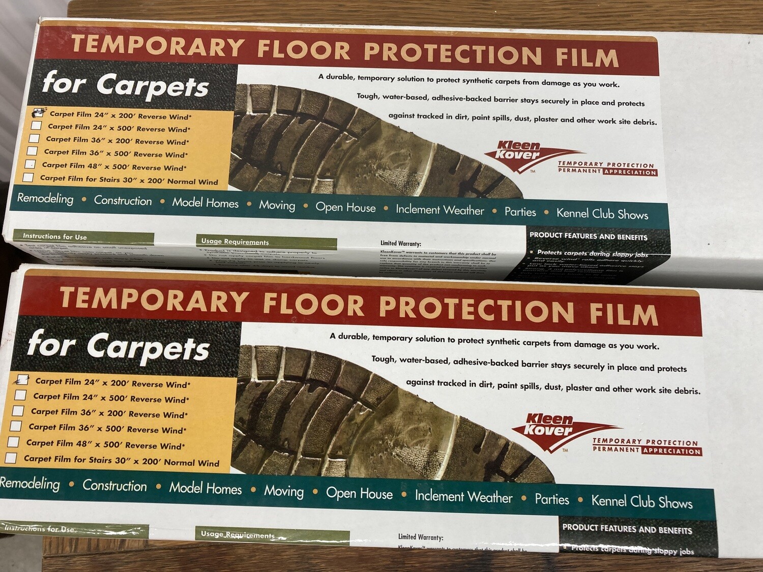 Floor (Carpet) Protection Film, 2 boxes #2314