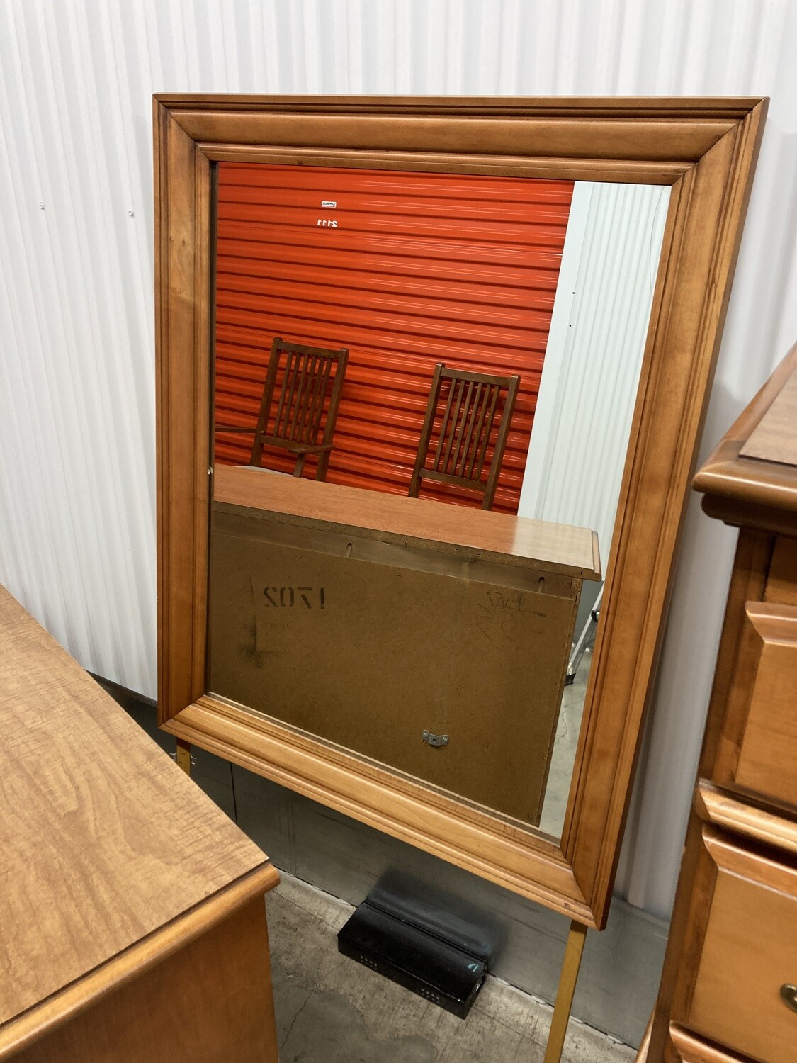 Wood-framed Mirror, nice condition 32Wx40H #2009