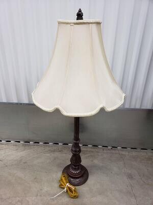 Table Lamp, scalloped shade, metal base #2314