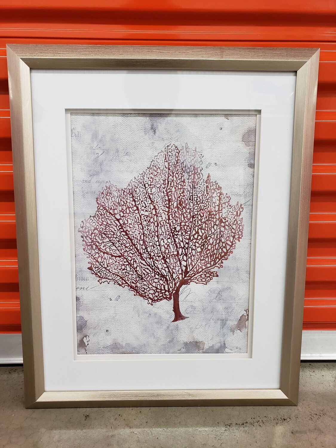 Framed art: Tree with Silver Frame Decor #2314