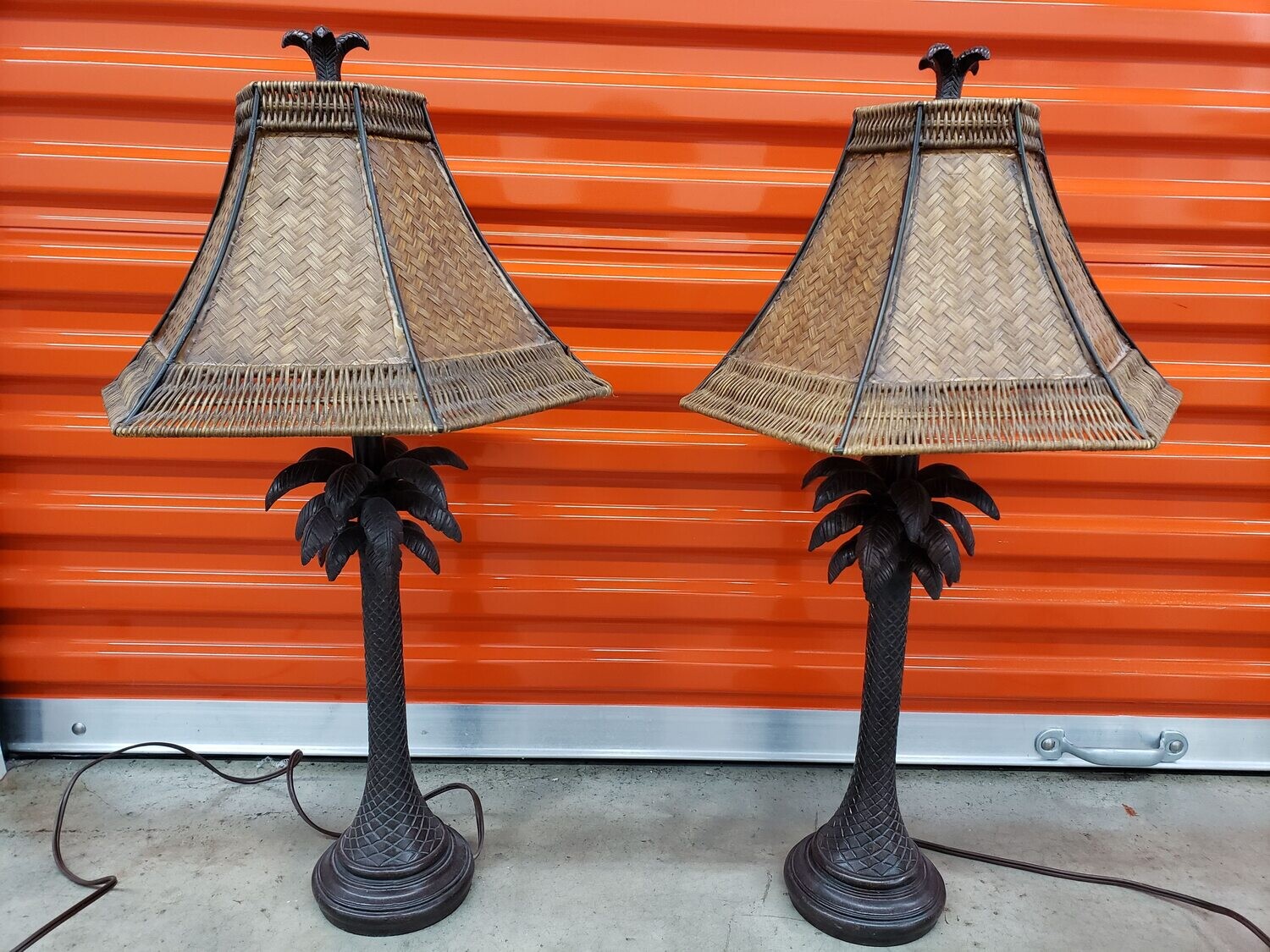 Pair of Palm Tree Lamps #2213