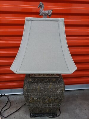 Antique Silver Resin Lamp #2213