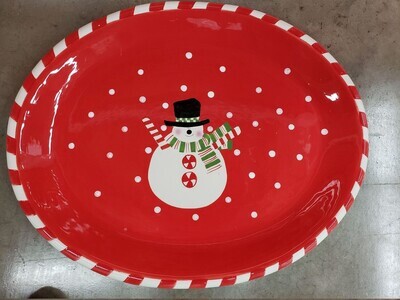 Snowman Christmas Platter #2314