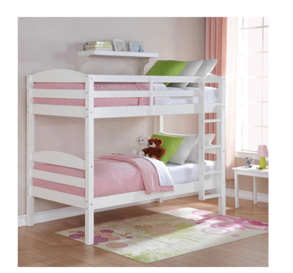 BH&G White Twin Bunk Beds, needs touchups #2199