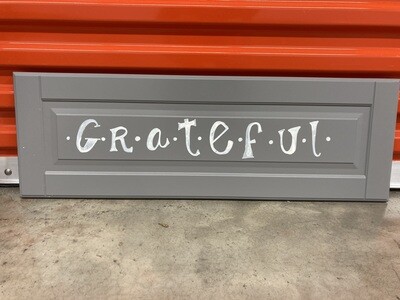 Wood Sign "Grateful" from IKEA #2324