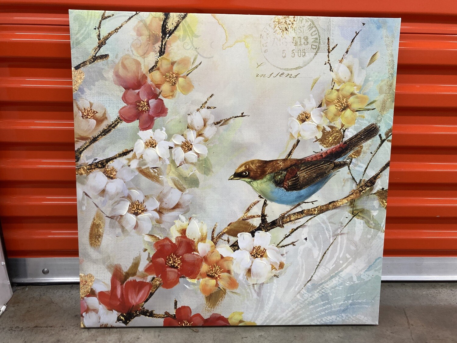 Canvas Print: Bird & Blossoms, 24x24" #2324