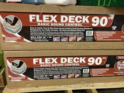 125 sq ft Flex Deck 90, sound control for tile flooring #1268