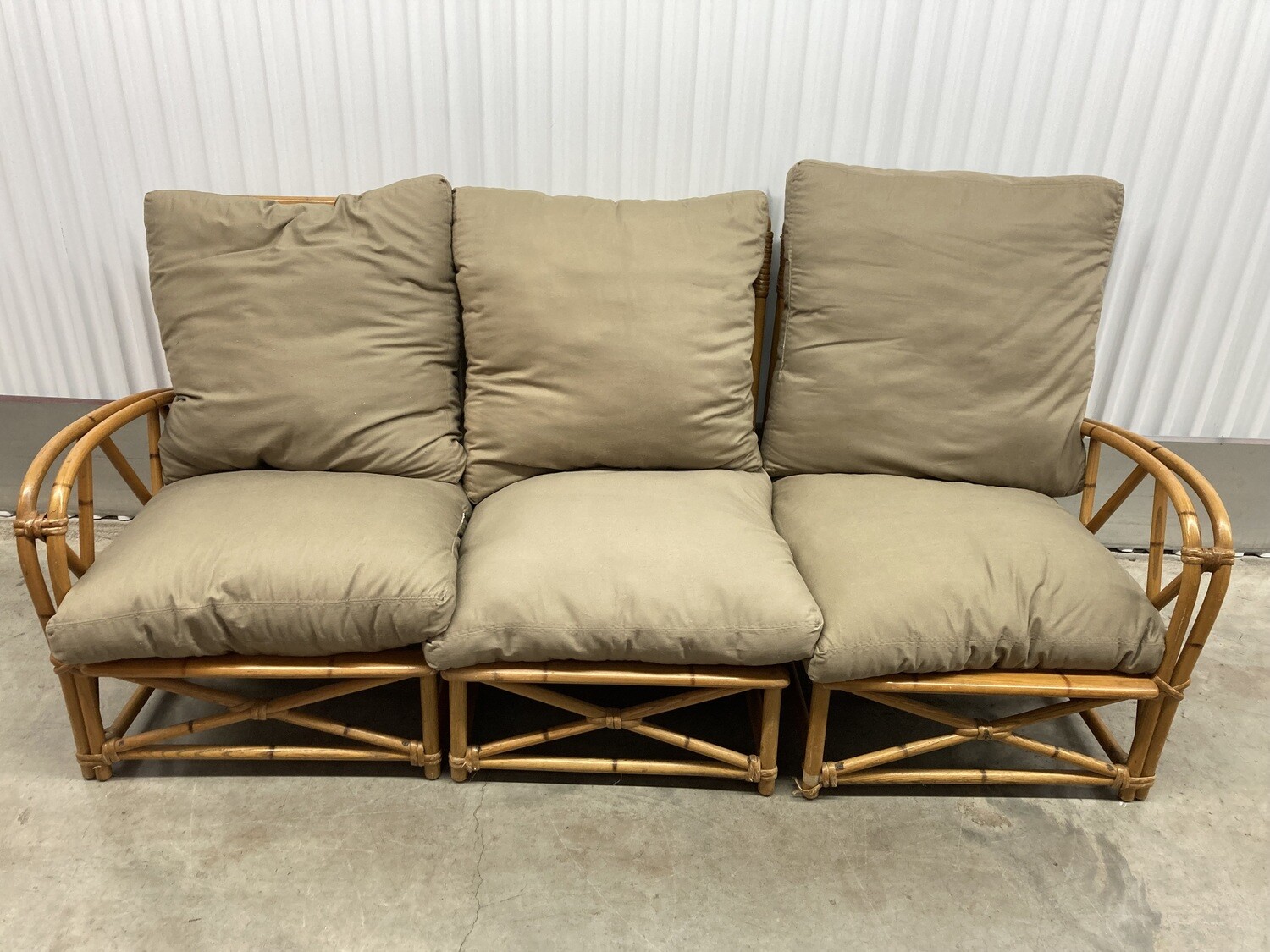 3-piece Bamboo Sofa / sectional #2133