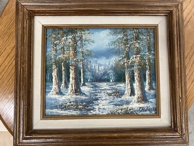 Framed Art: Snowy Woods #2314
