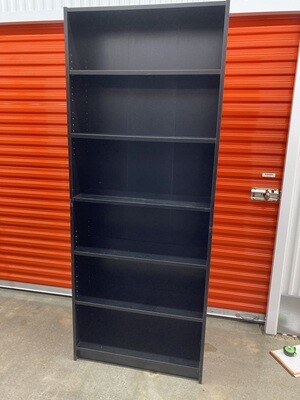6-shelf Bookcase 31x80, black #1115