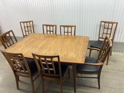 MCM Dining Set, 8 chairs, needs refinishing #2114
