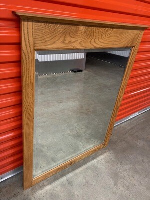 Oak Dresser Mirror, add hardware to hang #2314