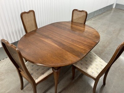 Cherry Table w/ 4 cane-back Chairs #2214
