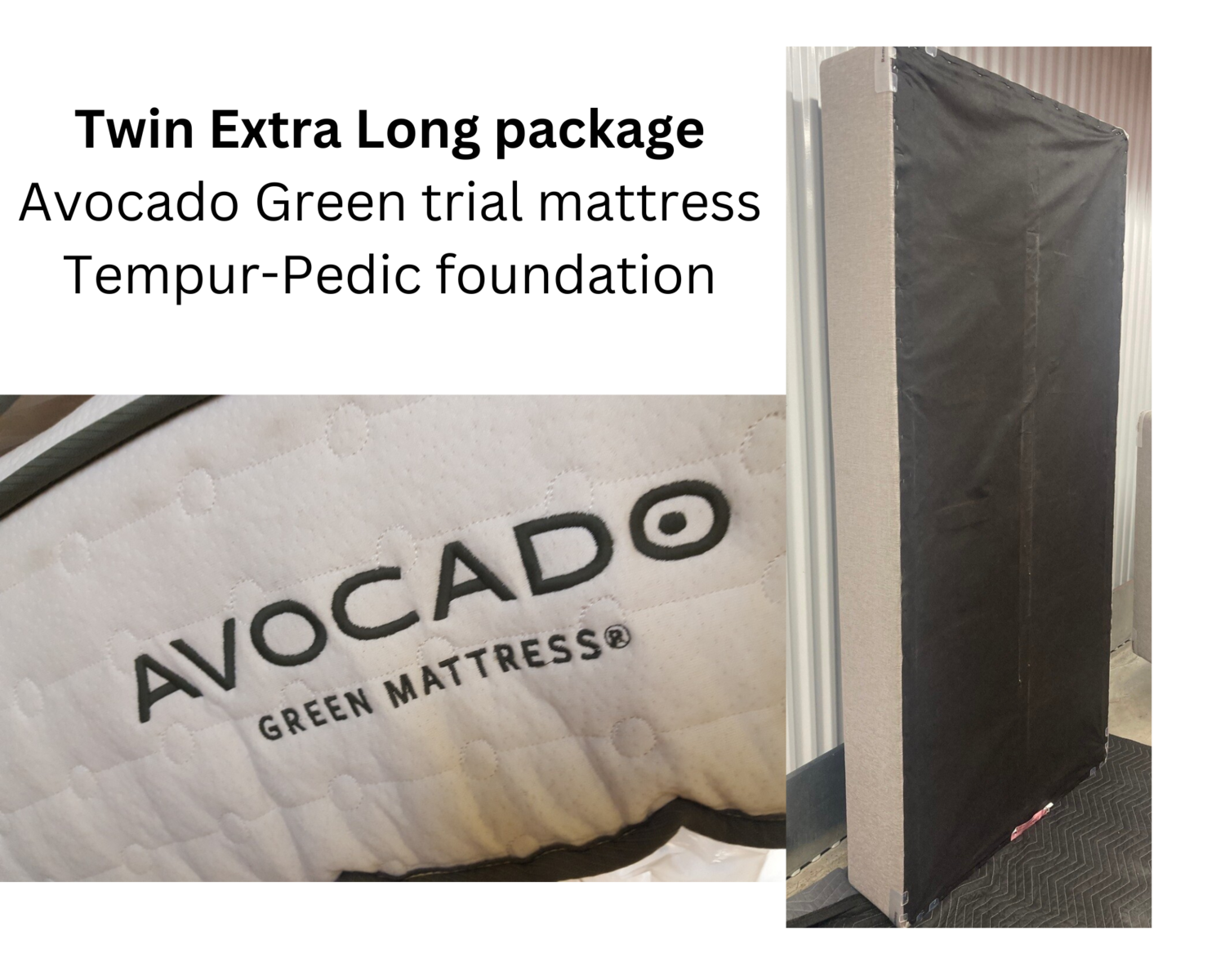 Combo Avocado Green Twin XL with Tempur-Pedic Foundation #2125