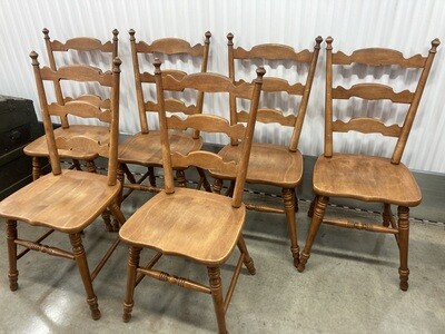 Set of 6 Vintage Maple Kitchen Chairs #2322