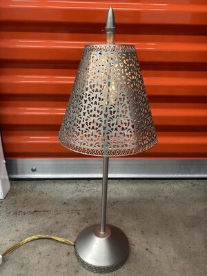 Table Lamp with Decorative Cut Metal Shade #2213