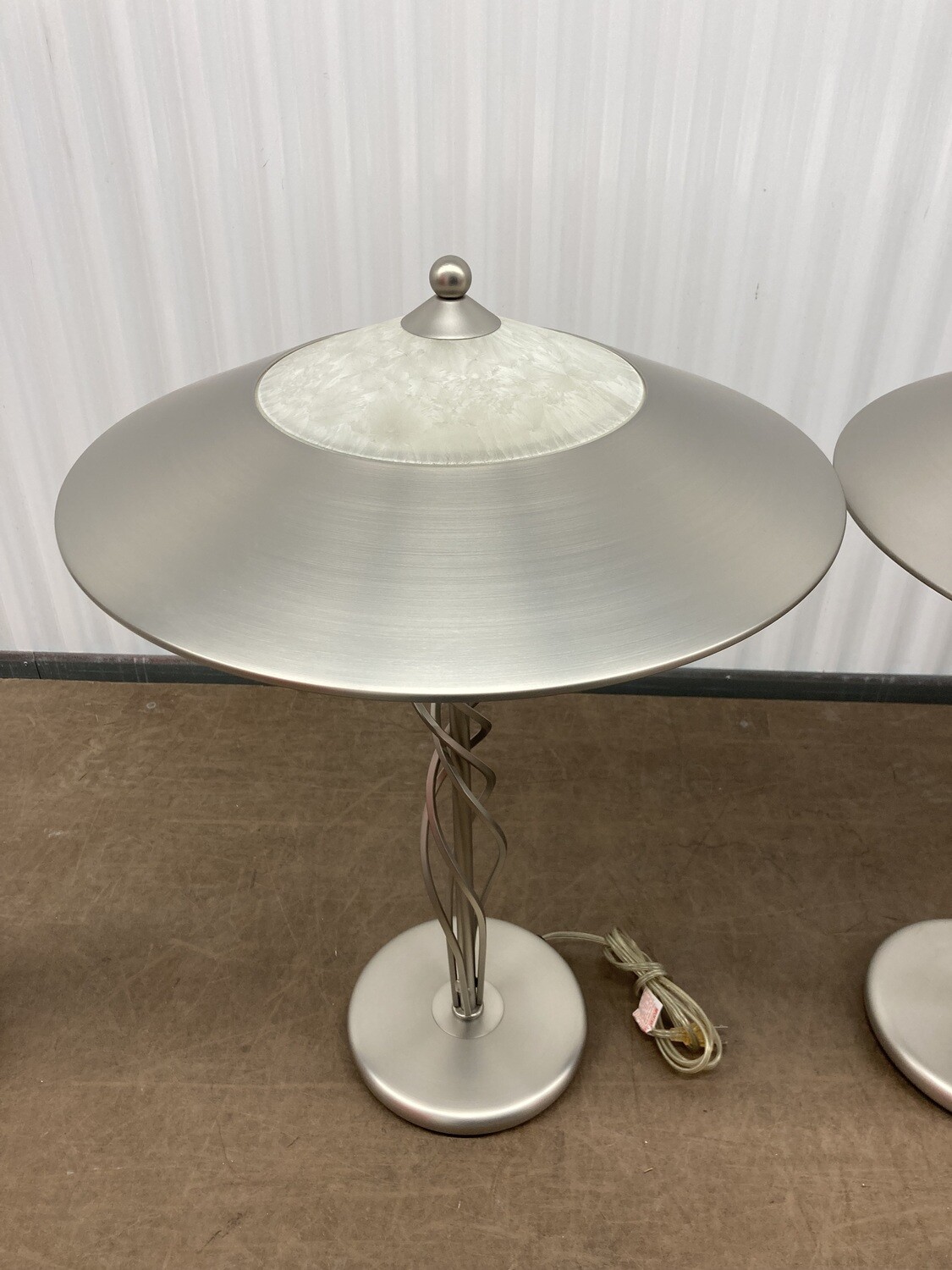 Modern Metal Lamp with frosted glass #2314 ** 8 mos. to sell, clearance