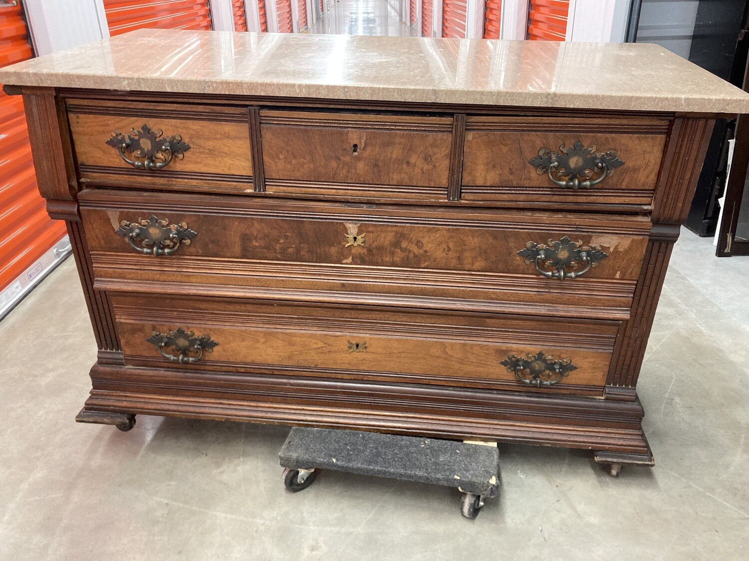 Antique Dresser / Sideboard, granite top, needs love! #2118