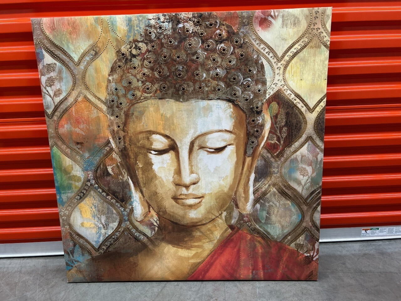 Framed Print: Buddha on canvas #2009 ** 6 mos. to sell, full price