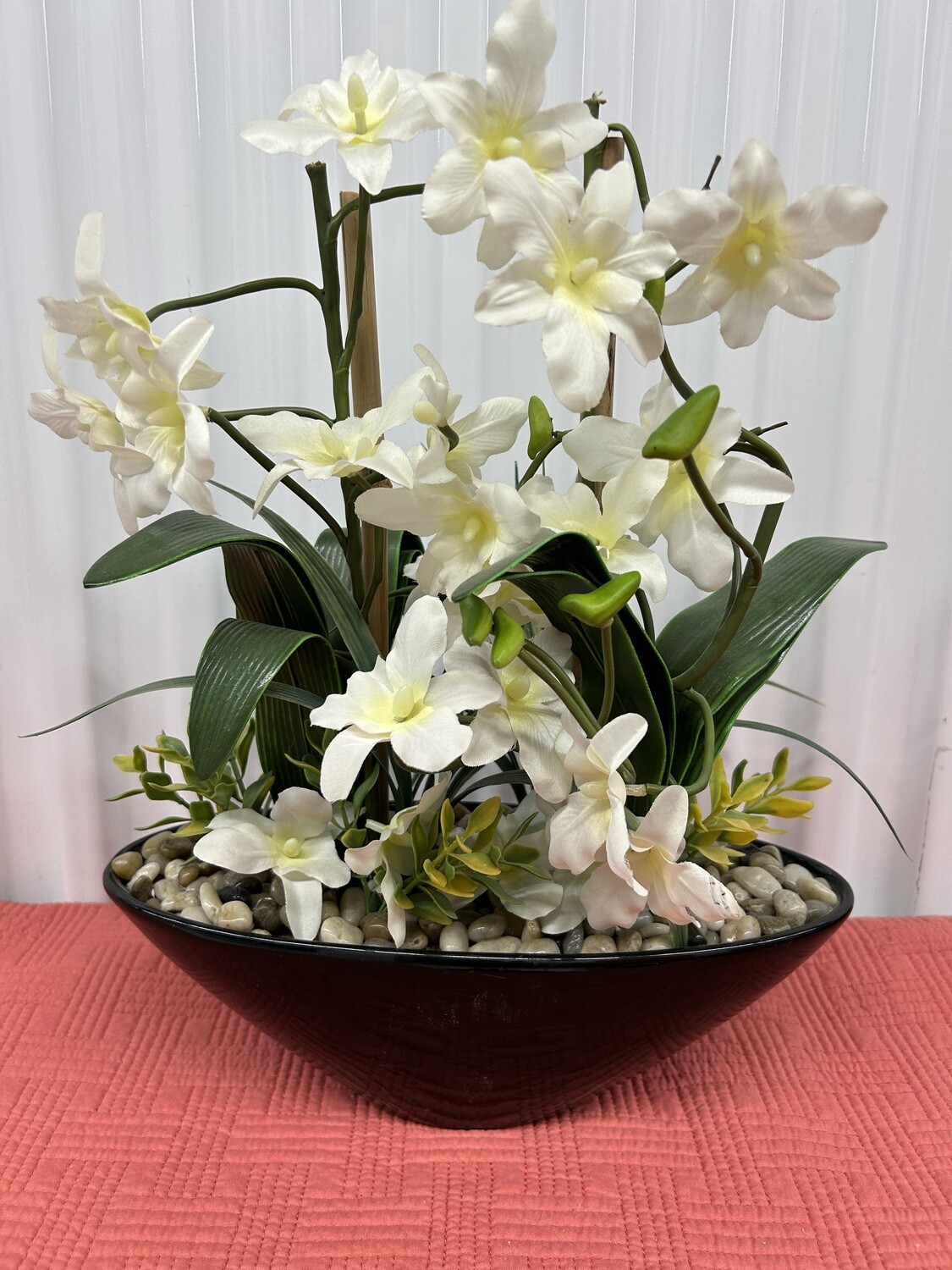 Orchids in Glass Bowl #2999