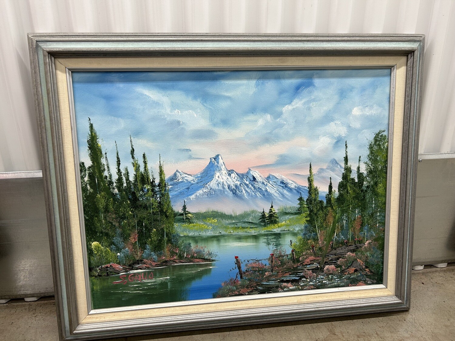Framed Canvas: Mountain Lake #2009 - 3.5 mos to sell @50% off