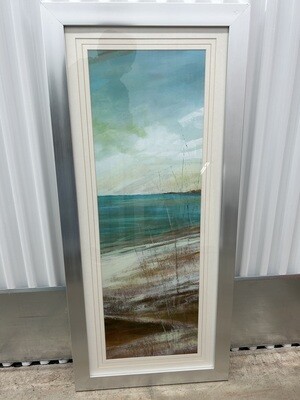 Like new! Framed Art: Winter Sand Dunes and Sea #2214