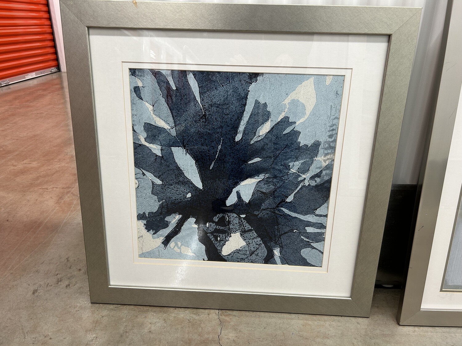 Framed Art: Blue Leaves #2214 ** 9 mos. to sell, clearance + 30% off