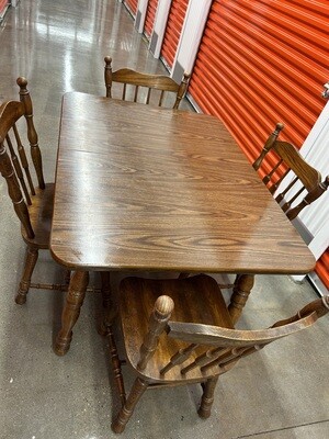 Oak Kitchen Table w/ 4 Chairs, Cochrane #1149