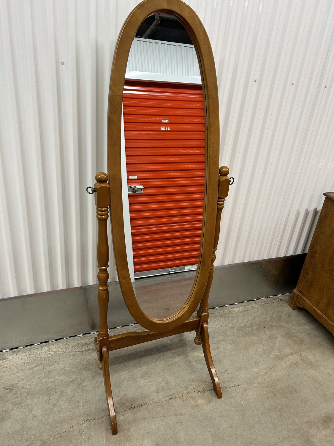 ** Cheval Floor Mirror, wood frame, tilts 2324