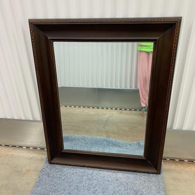 Mirror with wide wood frame #2314 ** 8 mos. to sell, 50% off + 30% sale