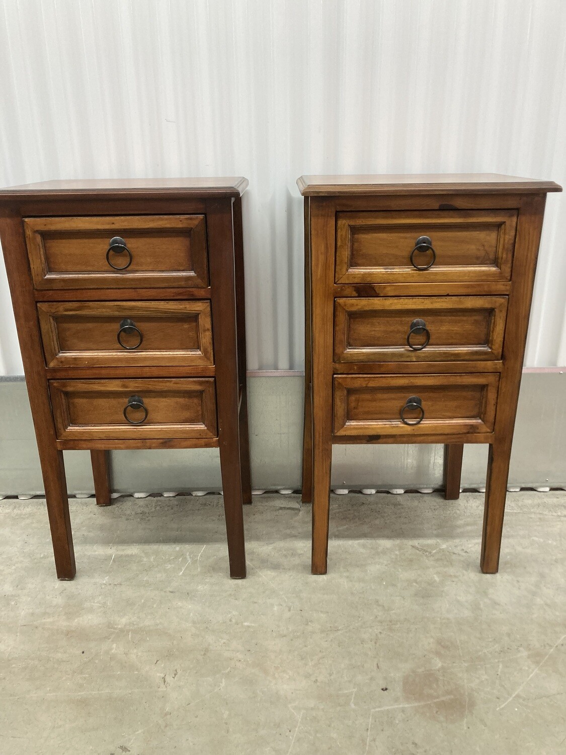 ** Wood Storage Cabinet, black pulls, 2 available #2114