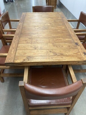This-End-Up" style Kitchen Table, 6 chairs #2124