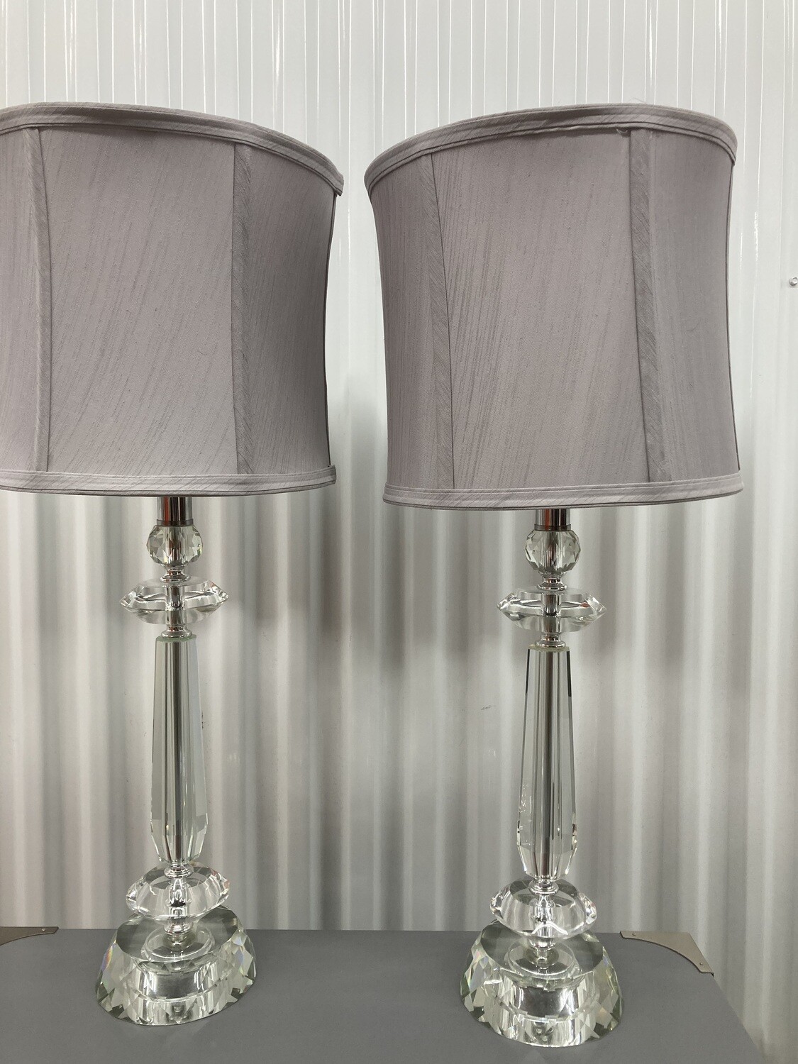 Table Lamp, Pair, Lucite Base Base 2103