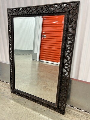 Mirror, decorative bronze frame #2999