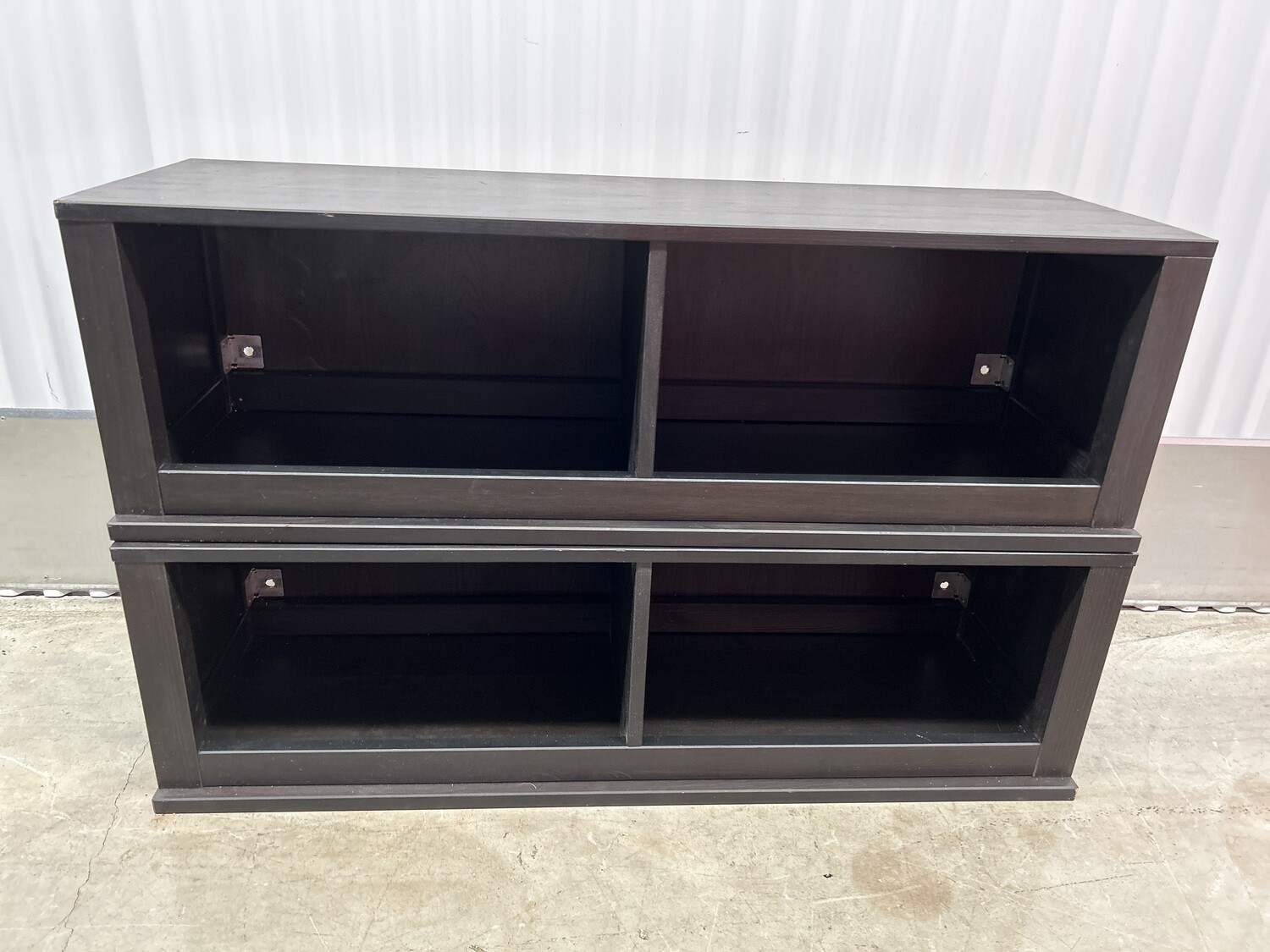 2 Stacking bookshelves, dark brown 2124