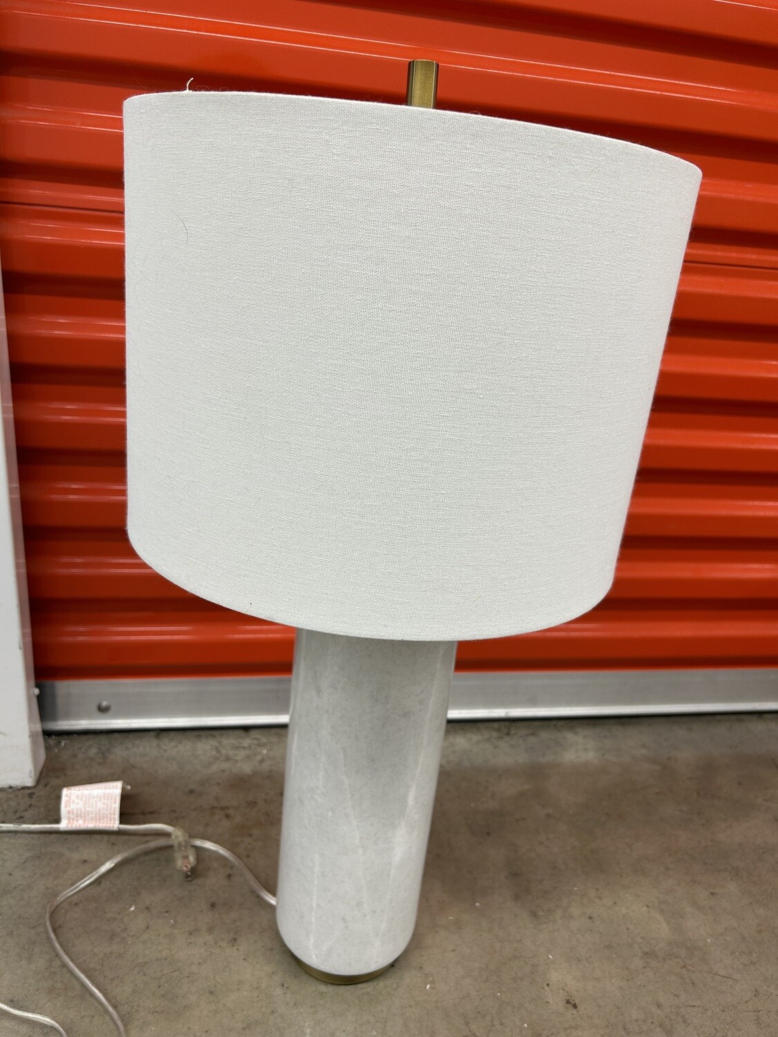 Heavy &quot;Marble&quot; Table Lamp with white shade #2314 ** 4 mos. to sell, full price