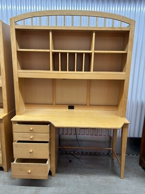 54" Desk with bookcase hutch, Stanley #2168