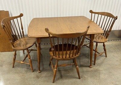 Kitchen Table with 3 Temple Stuart chairs #2009
