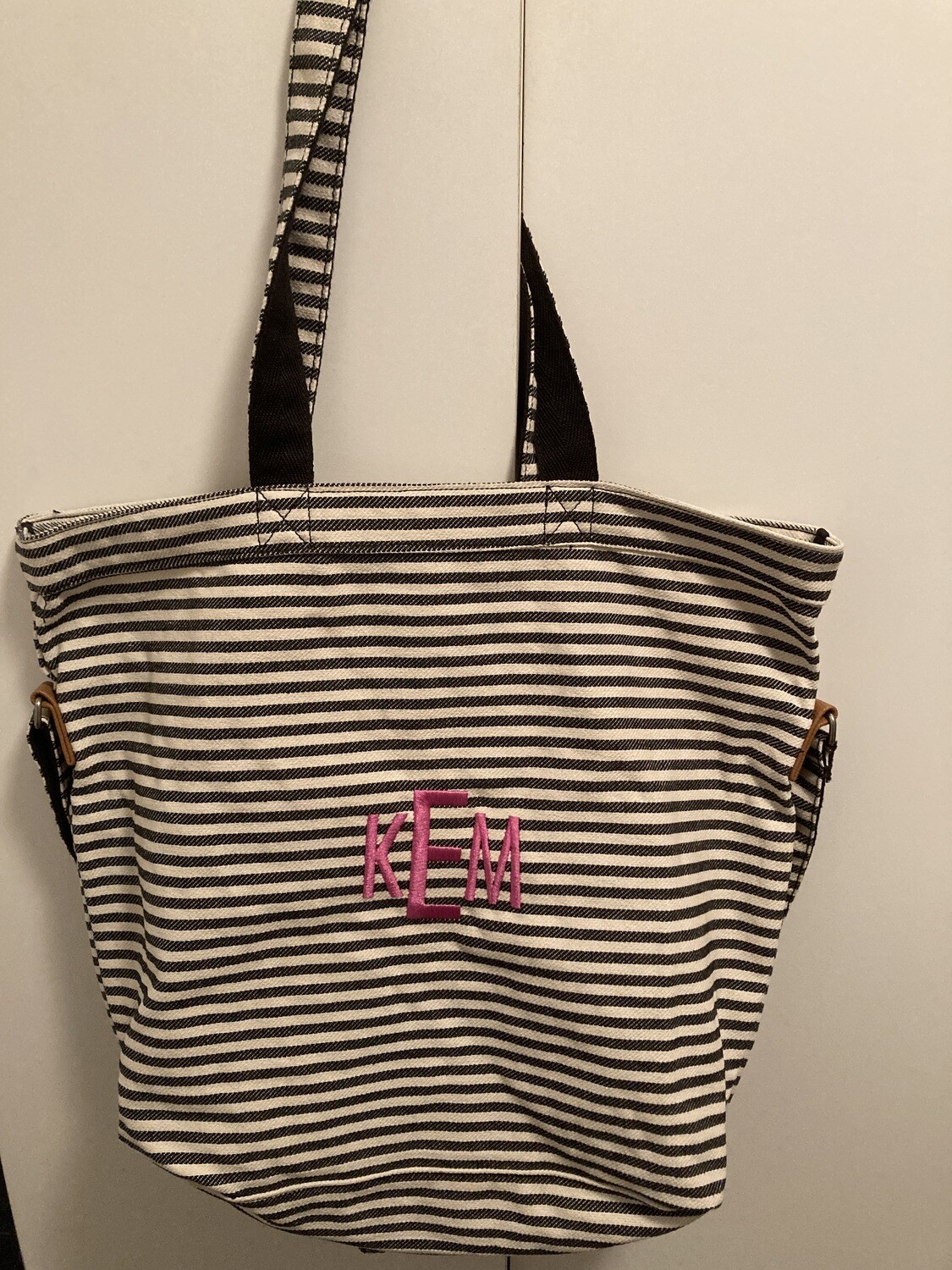 Like new! "thirty-one" striped tote/wallet/cosmetic bag (HB54) #2314
