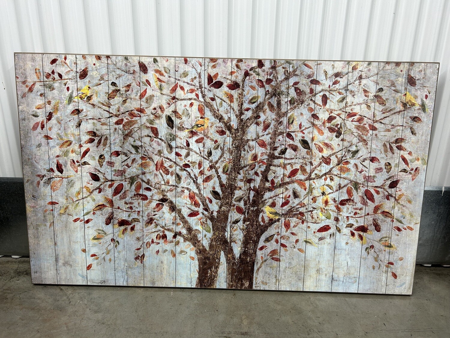 Pier 1 Wall Art Tree with birds, wood texture 2103 ** 11 days to sell