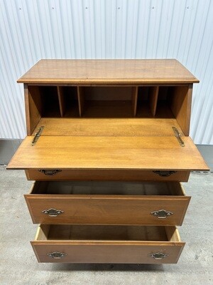 Vintage Maple Secretary w/ 3 dresser drawers #2124