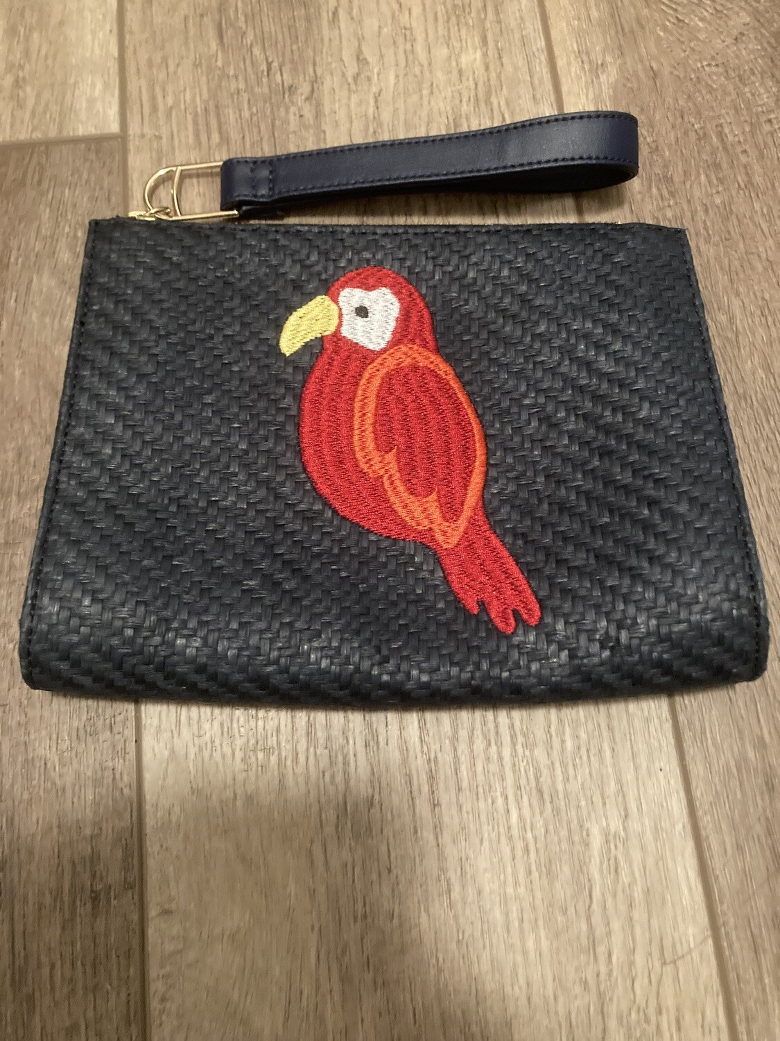 Like new! Talbots red parrot wristlet (HB93) #2314