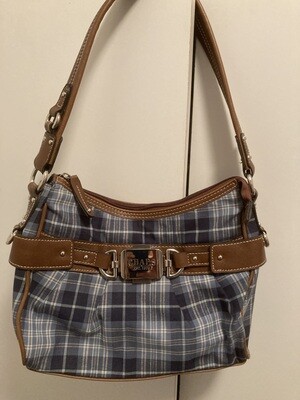 Like new! Chaps dark blue plaid purse (HB96) #2314