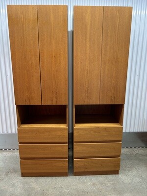 Storage or Pantry Cabinet, oak veneer 24x18x80, 2 available MATCHING PIECES #2009
