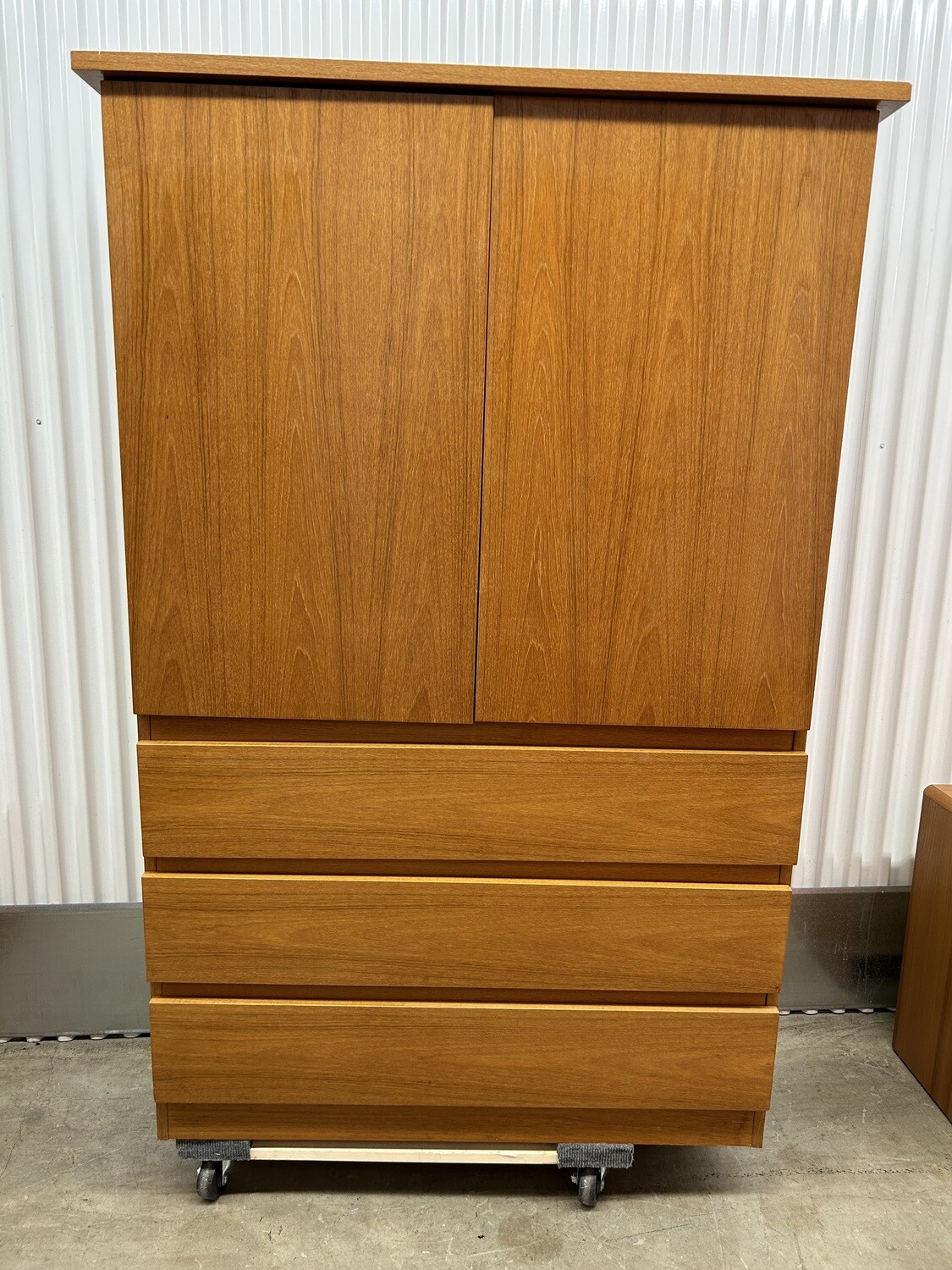 Storage Armoire, oak veneer 2114 ** 6 mos. to sell, 50 + off